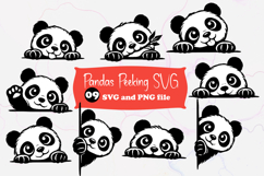 Panda Peeking SVG PNG Product Image 1