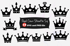 Royal Crown Silhouette SVG Product Image 1
