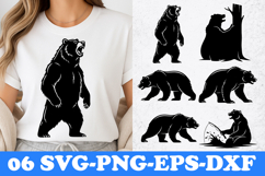 Wild Bear SVG | Bear Silhouette Vector Files for Cricut Product Image 1