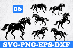 Running Horse SVG | Horse Silhouette Vector Files Product Image 1