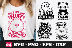 Don’t Let The Fluff Fool You SVG Funny Angry Dog Shirt Product Image 1