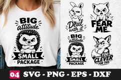 Big Attitude Small Package Hedgehog SVG Funny Animal Shirt Product Image 1