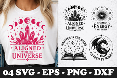 Aligned With The Universe Crystal Moon Spiritual SVG Design Product Image 1
