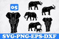 Elephant SVG | African Elephant Silhouette Vector Files Product Image 1