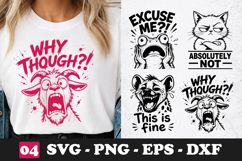 Why Though Goat SVG Funny Confused Animal Quote Shirt Product Image 1