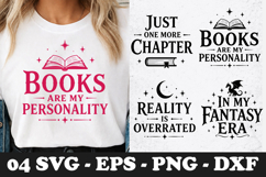 Books Are My Personality Reader Quote SVG Design Product Image 1