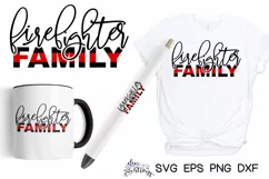 Firefighter Family Thin Red Line - SVG Cut File Product Image 1