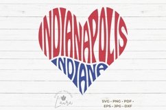 Indianapolis Indiana Cut File | Heart Word Art Product Image 1
