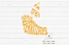 North West Territories Cut File| Canada Province Word Art Product Image 1