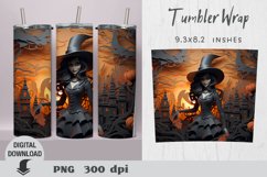 Halloween 3d Tumbler Wrap, witch 3d sublimation, tumbler Product Image 4