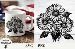 Sunflower svg, Flower svg, wildflowers, floral svg, Summer Product Image 1