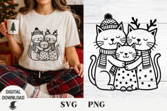 Christmas cat svg, Christmas svg, Fanny cat svg Product Image 1