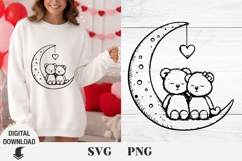 Valentine bear svg, Valentine Day, cute bear, Valentine svg Product Image 1