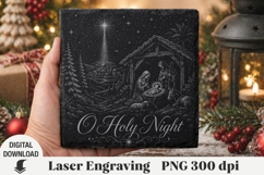 Christmas Laser Engraving, nativity Engraving file Product Image 1
