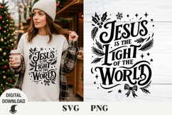 Christmas svg, Jesus retro lettering svg, nativity svg Product Image 1