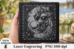 Funny chicken Laser Engraving, farm Engraving file Product Image 1