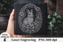 Easter Laser Engraving, Easter bunny Engraving file PNG Product Image 1