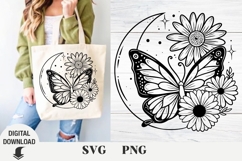 Flower and Butterfly svg , wildflowers, bouquet, floral svg Product Image 12