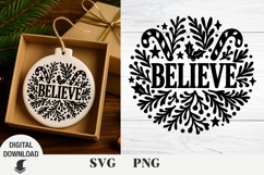 Christmas ornaments svg, Believe svg, Christian Product Image 1
