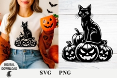 Halloween black cat svg, Halloween, cat svg, black cat svg Product Image 1