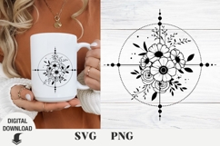 Flower svg, Boho svg, Boho flowers, floral svg Product Image 1