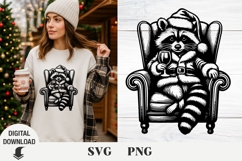 Christmas raccoon, raccoon, Christmas svg, Merry Christmas Product Image 1