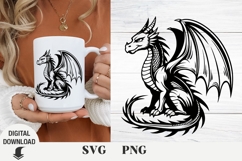 Dragon svg, Magical Dragon svg, animals svg, tattoo svg Product Image 1