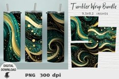 Tumbler Wrap Bundle, Abstract Tumbler sublimation, gold Product Image 1