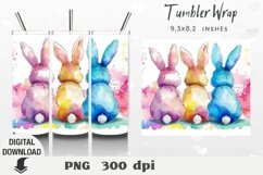 Easter Tumbler Wrap, easter bunny , tumbler design Product Image 1