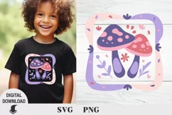 Mushrooms svg, boho mushrooms svg, floral svg, Summer Product Image 1