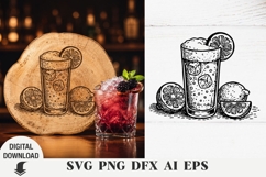Cocktail svg, Summer SVG, Laser Engraved SVG Product Image 1