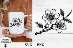 Flower svg, cherry blossoms svg, sakura, floral svg Product Image 1