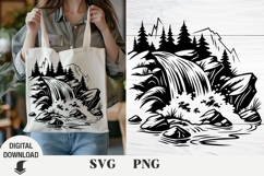 Travel, Nature landscape, Mountain svg, waterfall Product Image 1