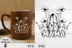 Mother's Day svg, Mama svg , Mom svg, flower svg Product Image 2