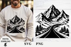 Travel, Mountain svg, Nature landscape, Forest svg, Product Image 1