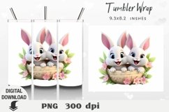 Easter Tumbler Wrap, easter bunny , tumbler design Product Image 1