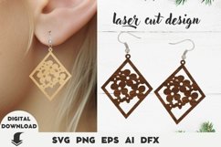 Flower earring Laser cut file, flower earring and pendant s Product Image 4
