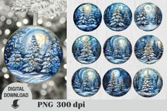 Christmas Ornaments Sublimation Bundle, Stained glass Product Image 1