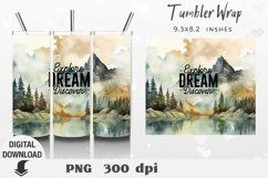 Tumbler Wrap, tumbler design, travel and nature, mountains Product Image 1