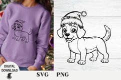 Christmas dog svg, dog sublimation, cute dog svg Product Image 1