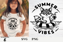 summer svg, beach svg, Raccoon svg, fanny svg Product Image 1