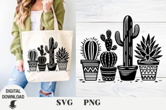 cactus svg, succulent svg, wildflowers, floral svg, Product Image 1