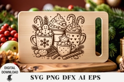 Christmas Laser svg, Cutting board, Laser Engraving Product Image 7