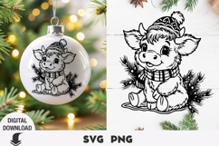 Highland Cows 4 Holidays Bundle, Christmas, valentine&#039;s day Product Image 11