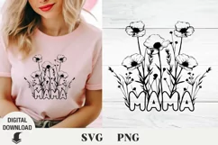 Mother's Day svg, Mama svg , Mom svg, flower svg Product Image 1