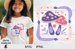 Mushrooms svg, boho mushrooms svg, floral svg, Summer Product Image 2