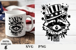 Patriotic Raccoon, USA svg, 4th of July, Independence Day Product Image 1