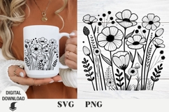 Flower svg, wildflowers, floral svg, Summer Product Image 1