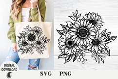 Sunflower svg, Flower svg, wildflowers, floral svg, Summer Product Image 1