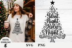 Christmas tree svg, Christmas svg, Holy Night Product Image 1